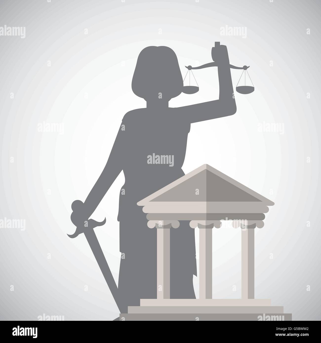 Justice system sculpture Stock Vector Images - Alamy