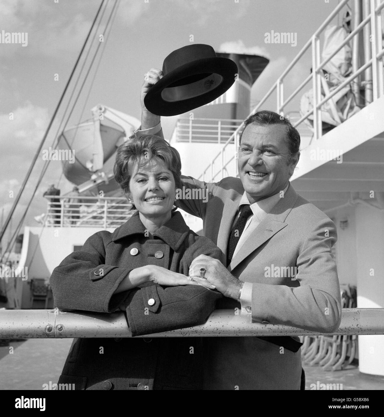 Film actor and singer tony martin and his wife Black and White Stock
