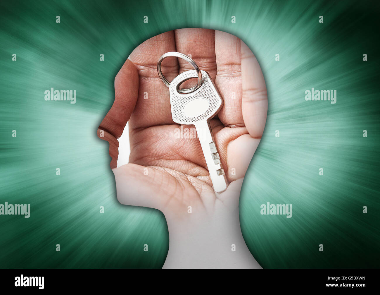 Unlock your Brain Stock Photo