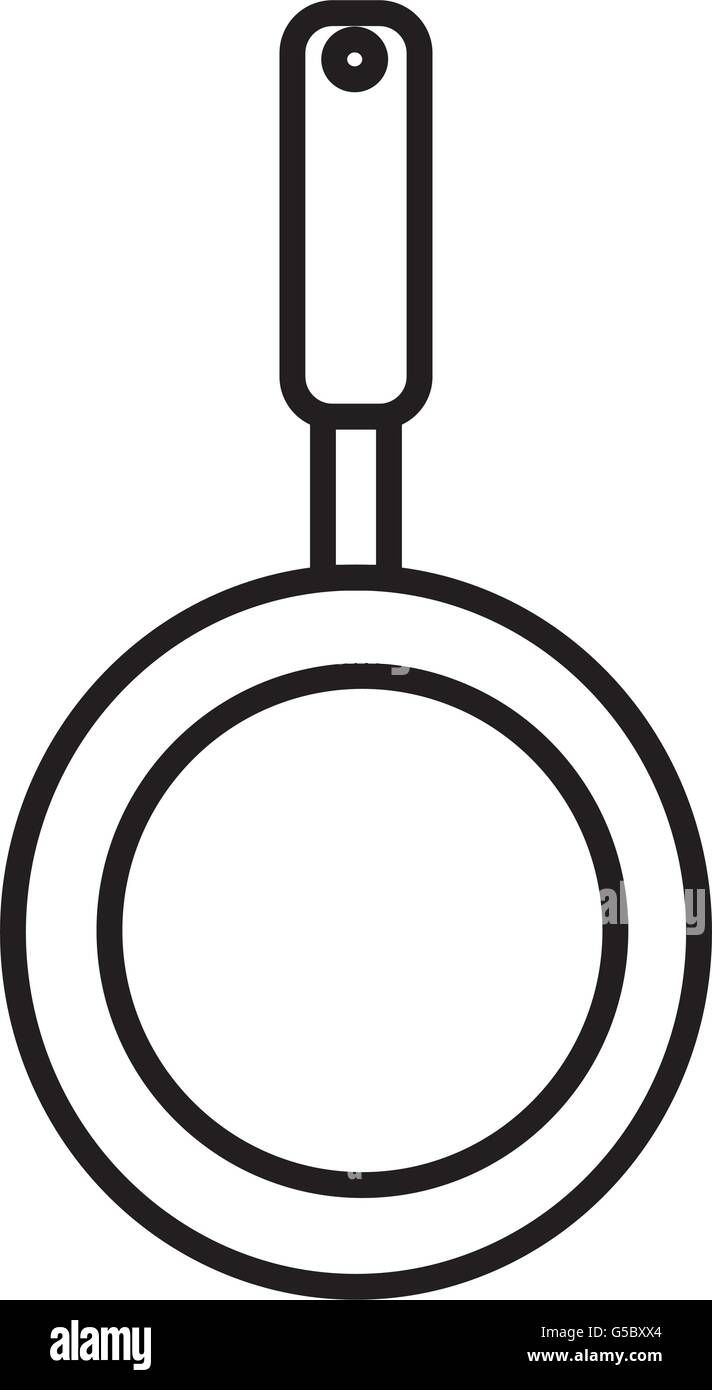 white cooking pan over isolated background,kitchen concept Stock Vector