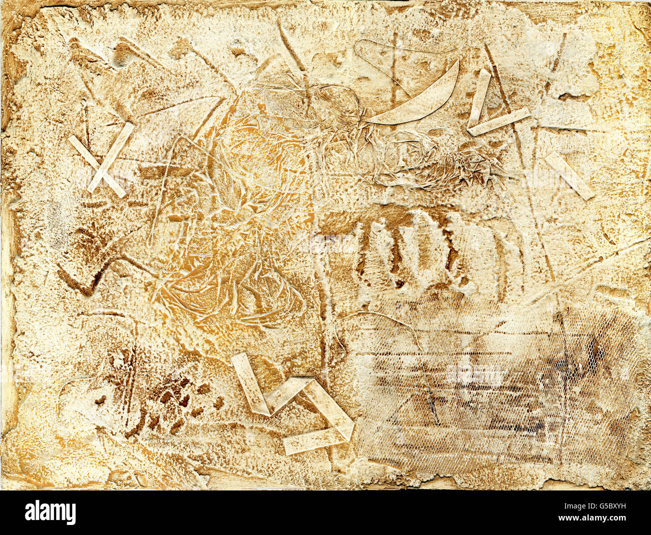 Abstract, background scrached damaged old exterior wall Stock Photo