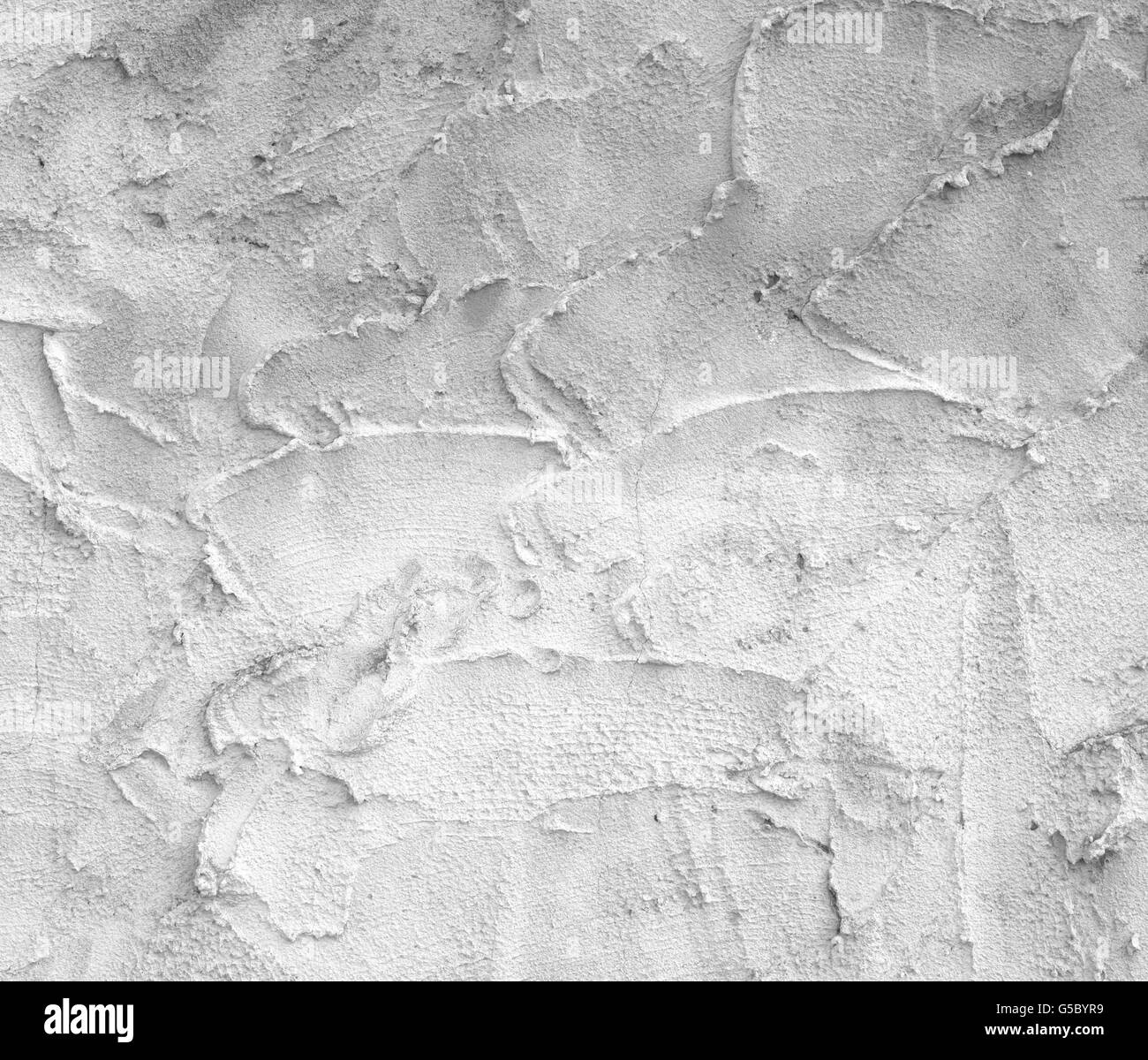 White plaster wall, uneven walls, old industrial buildings Stock Photo