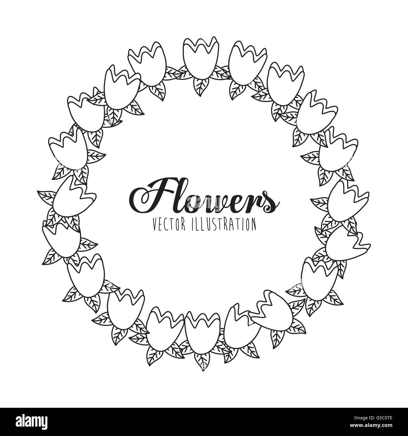 Black and white floral design Stock Vector Image & Art - Alamy
