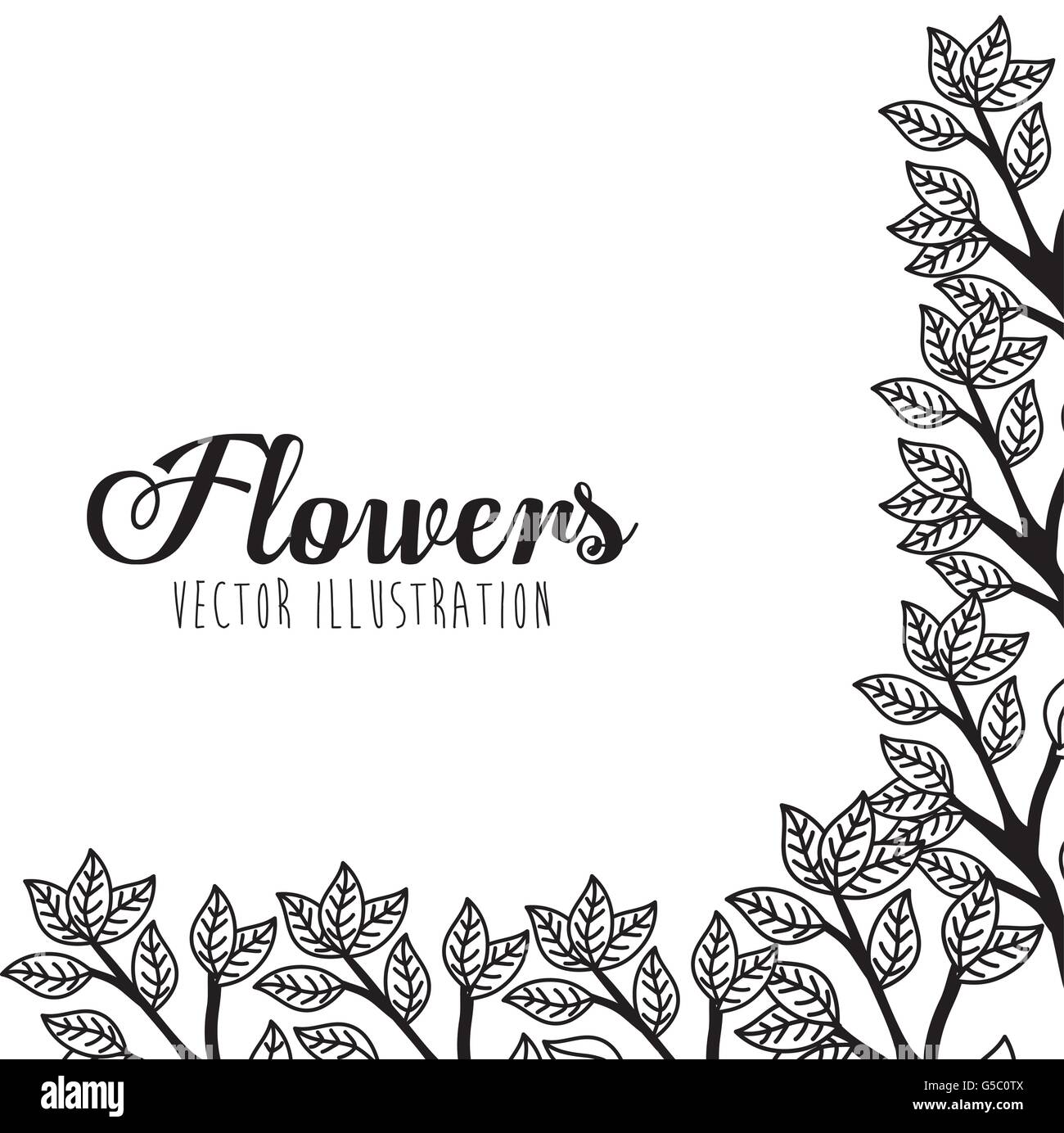 Black and white floral design Stock Vector Image & Art - Alamy
