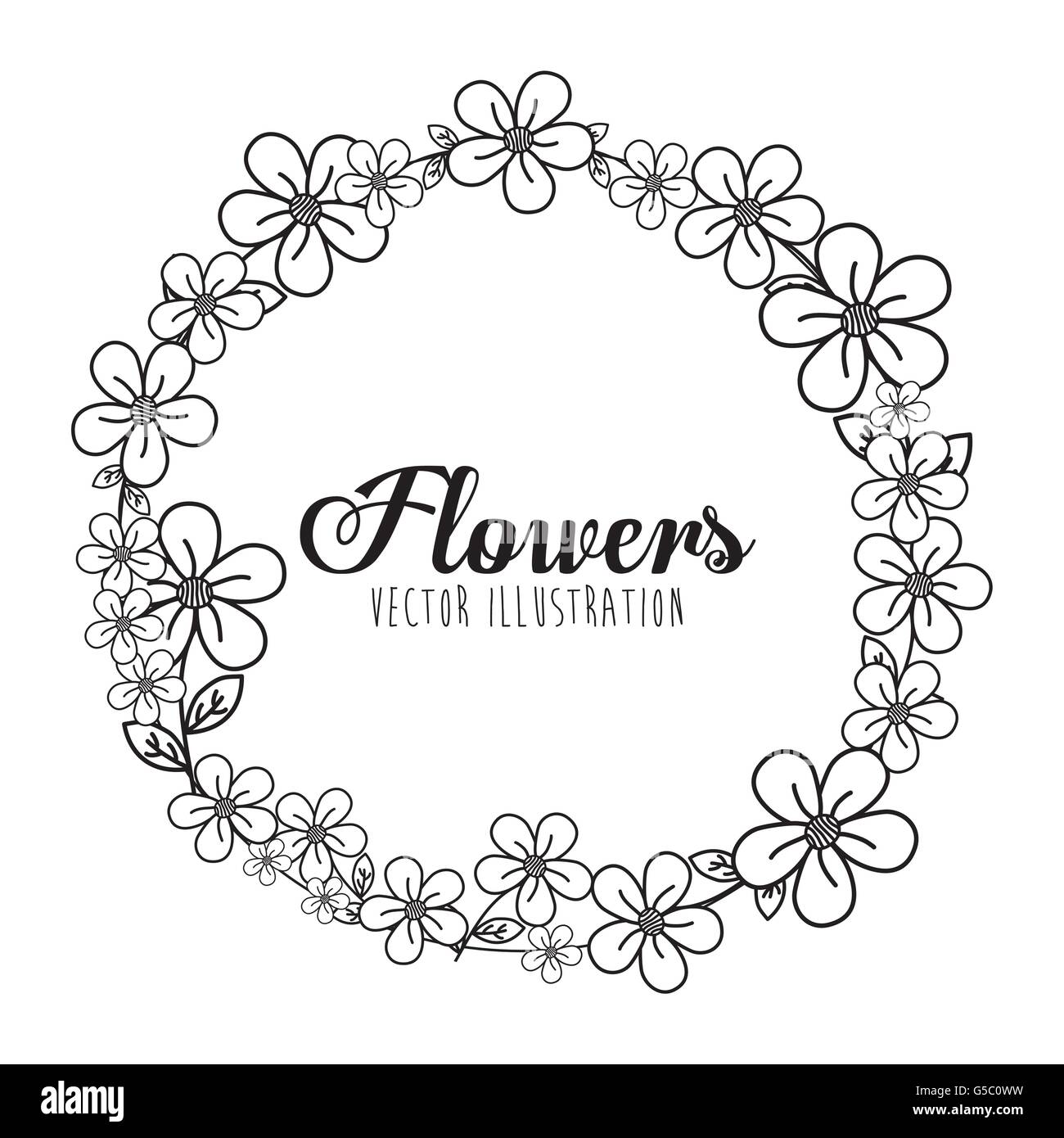 Black and white floral design Stock Vector Image & Art - Alamy