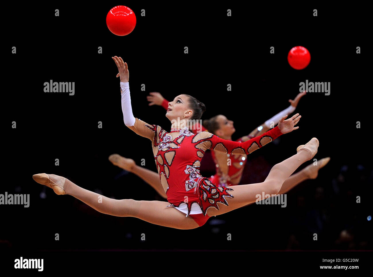 London Olympic Games Day 13. Ukraine compete with five balls during