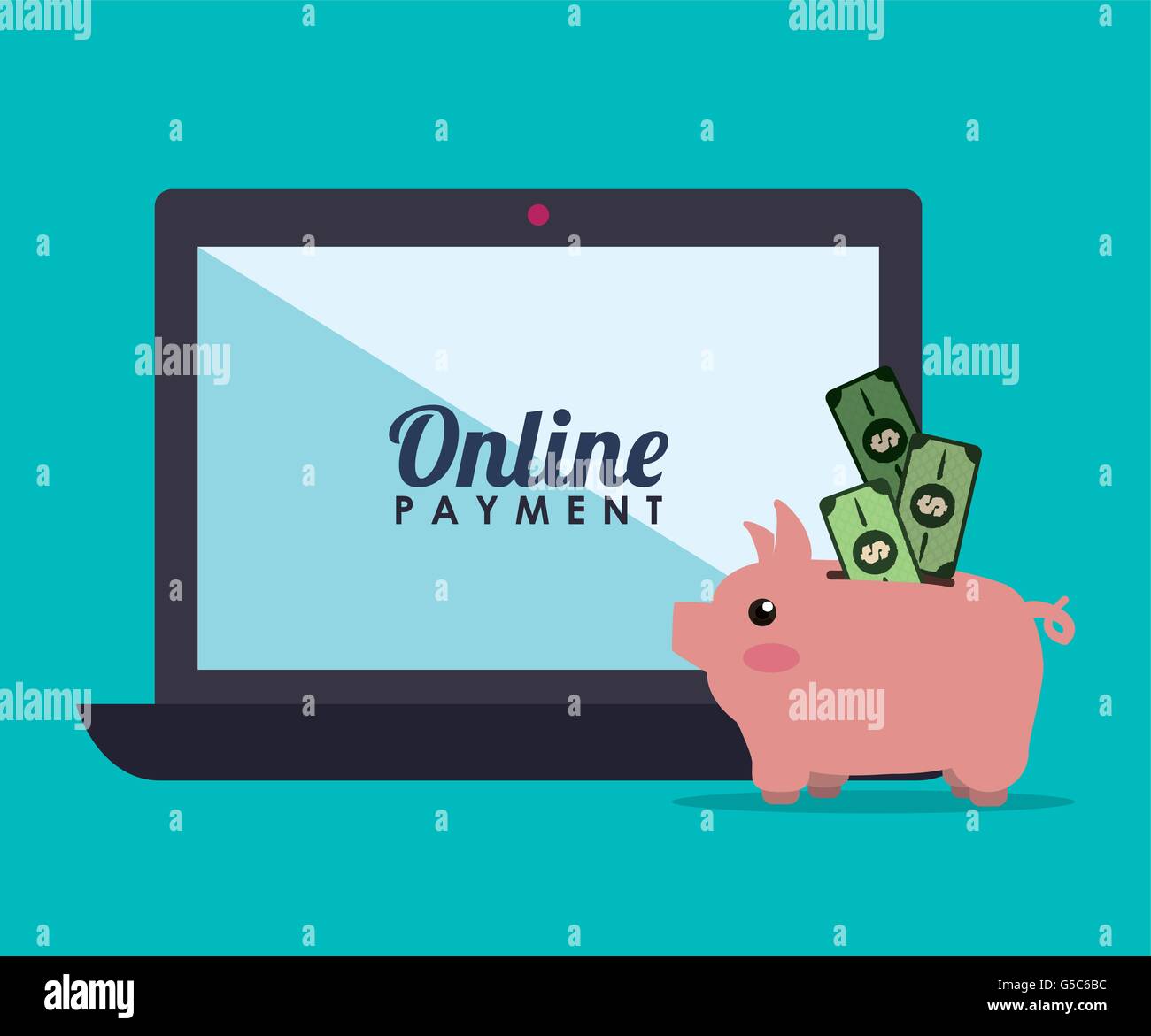 Money bank and online payment Stock Vector Image & Art Alamy