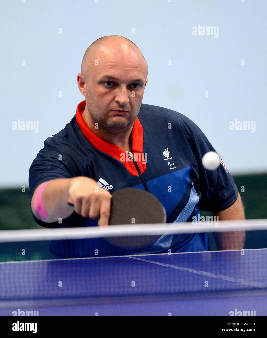 Great Britain's Scott Robertson in action during Table Tennis training