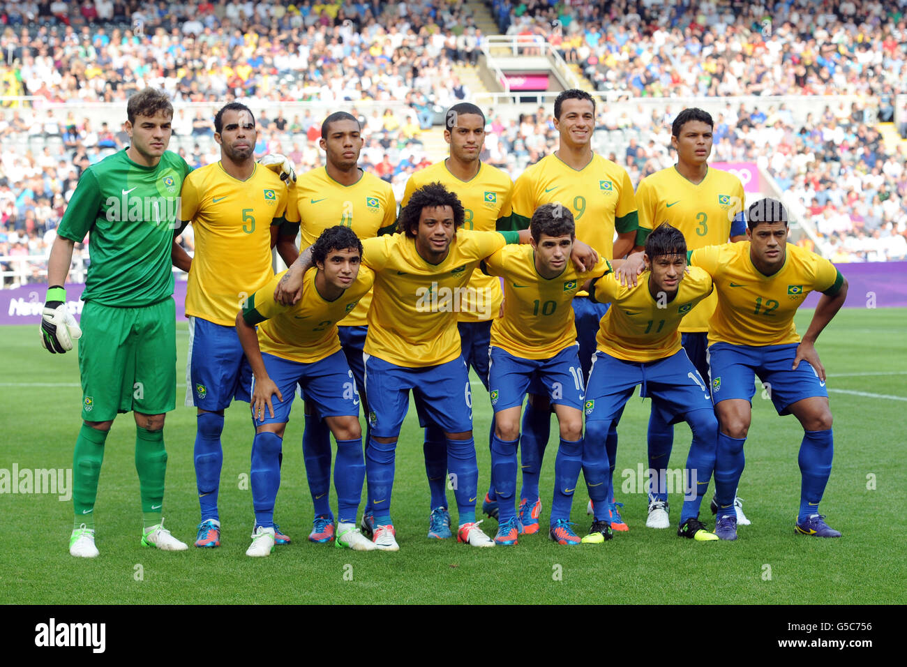 London Olympic Games, Day 8. Brazil team group Stock Photo