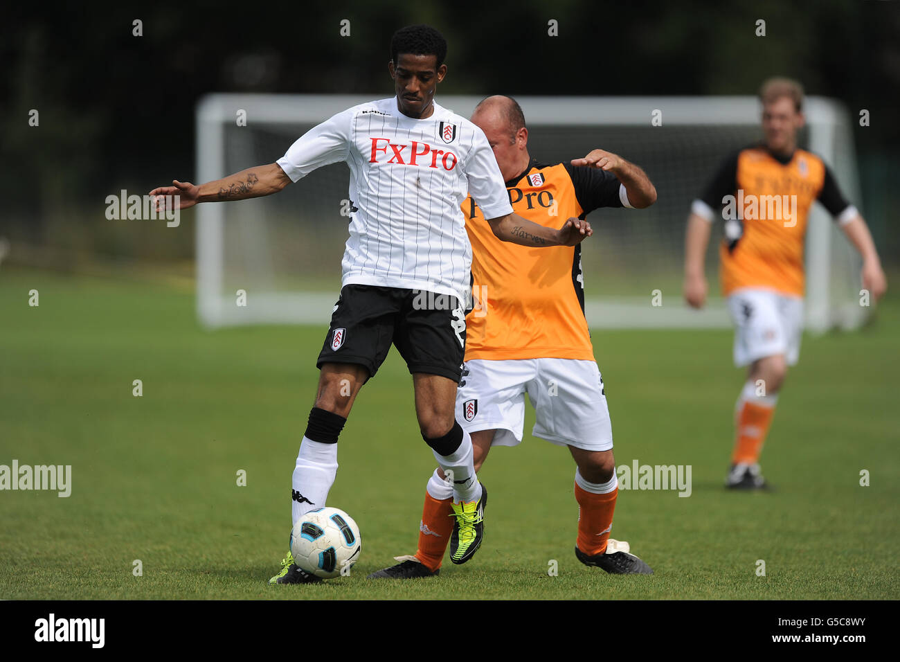 Soccer - Fulham DFC Open Day - Motspur Park. Fulham DFC's Shyloh Morally in action Stock Photo