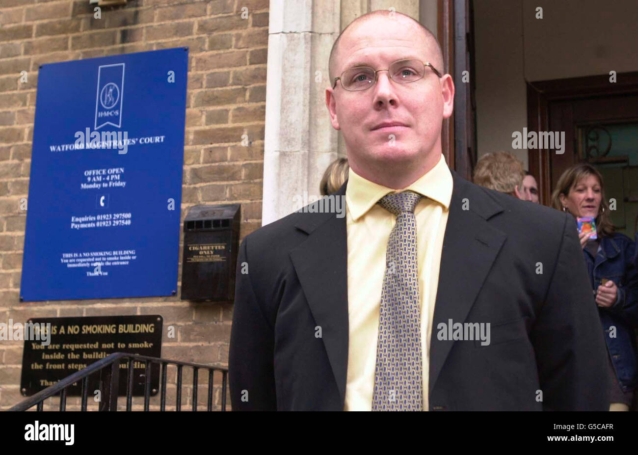 Rogue Trader Nick Leeson leaves Watford Magistrates court after being convicted of drink driving. The 34-year-old, who spent four and half years in a Singapore jail after bringing down Barings Bank in 1995, was arrested after being stopped in Watford . * Leeson, whose story was turned into the film Rogue Trader, was running in the London Marathon on Sunday but missed the start because of his arrest. Stock Photo