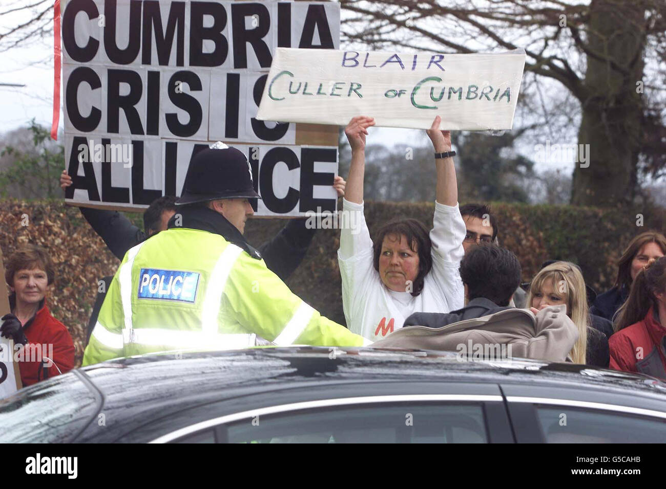 Angry scenes as people protest at the government's slaughter policy at ...