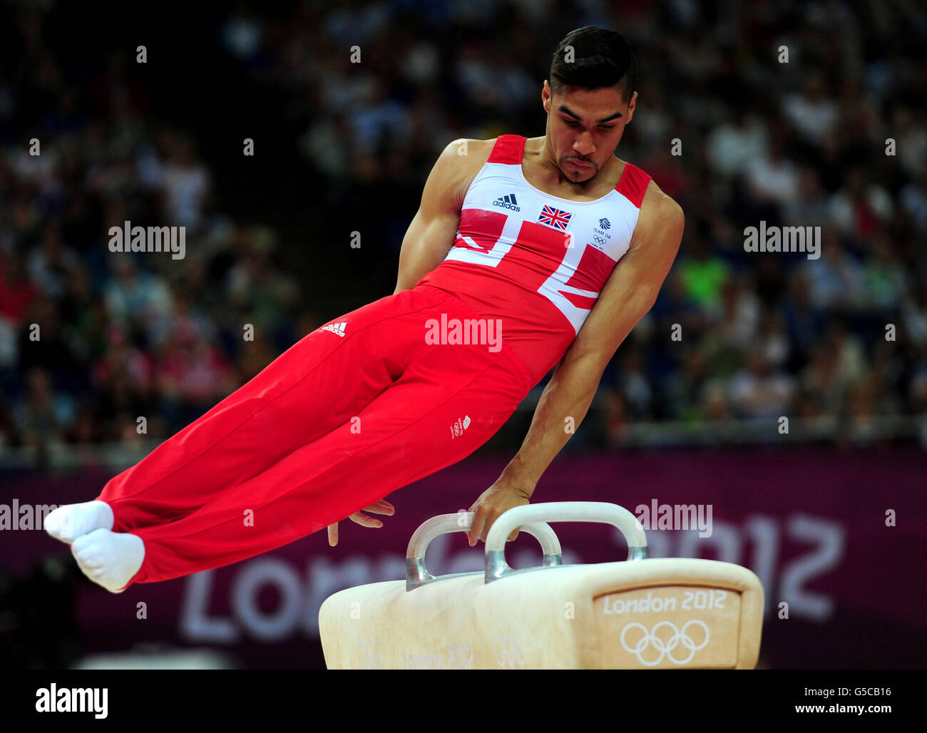 Great Britain's Louis Smith competes in the Men's Pommel Horse Final