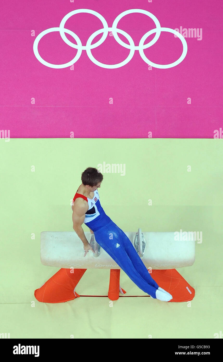 Great Britain's Max Whitlock competes in the Men's Pommel Horse Final