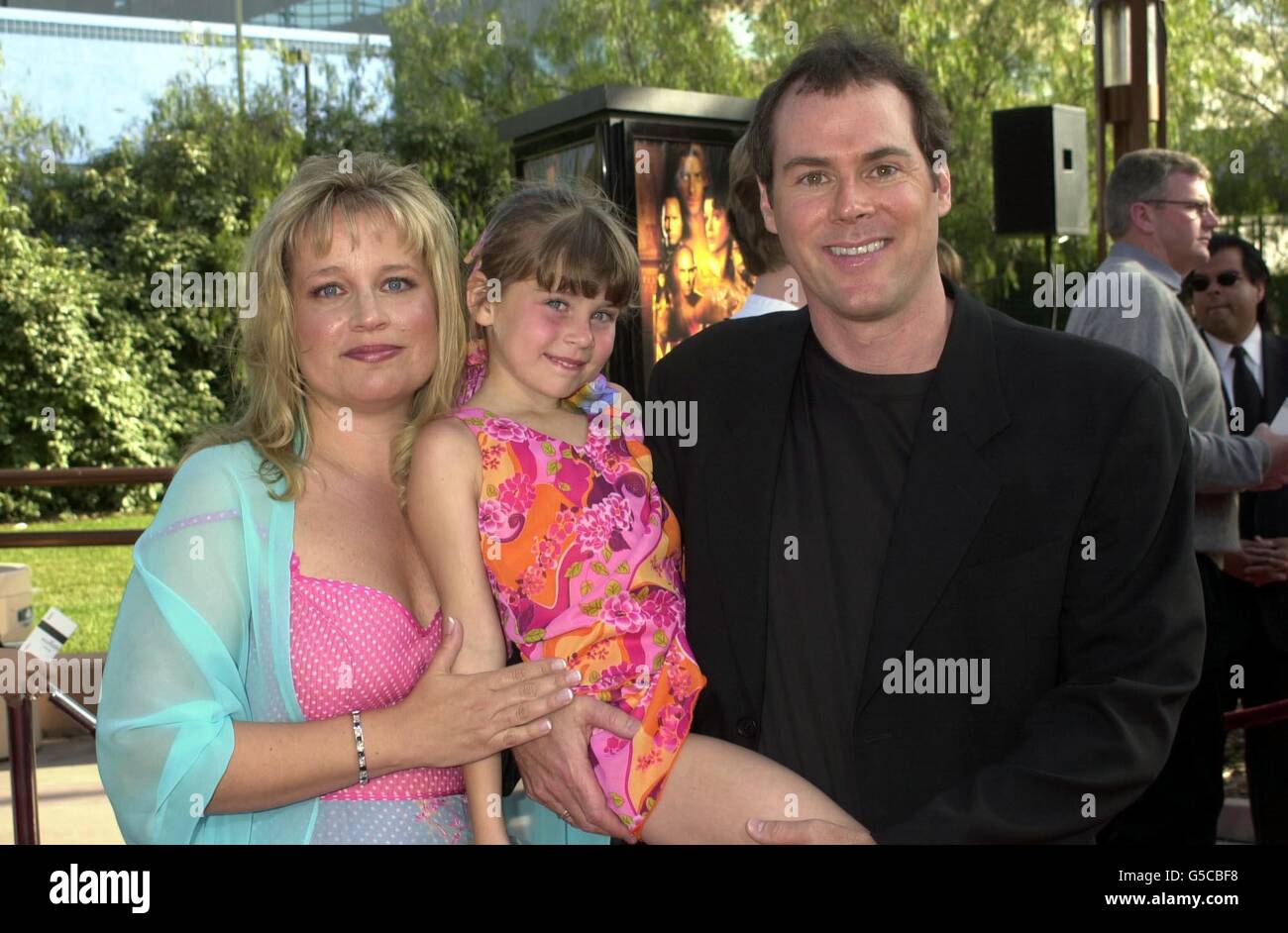 Writer and director of the film Stephen Sommers with his wife Samantha and  daughter Jana arrive for the World Premiere of The Mummy Returns at the  Universal Amphitheatre, Universal Studios, Los Angeles