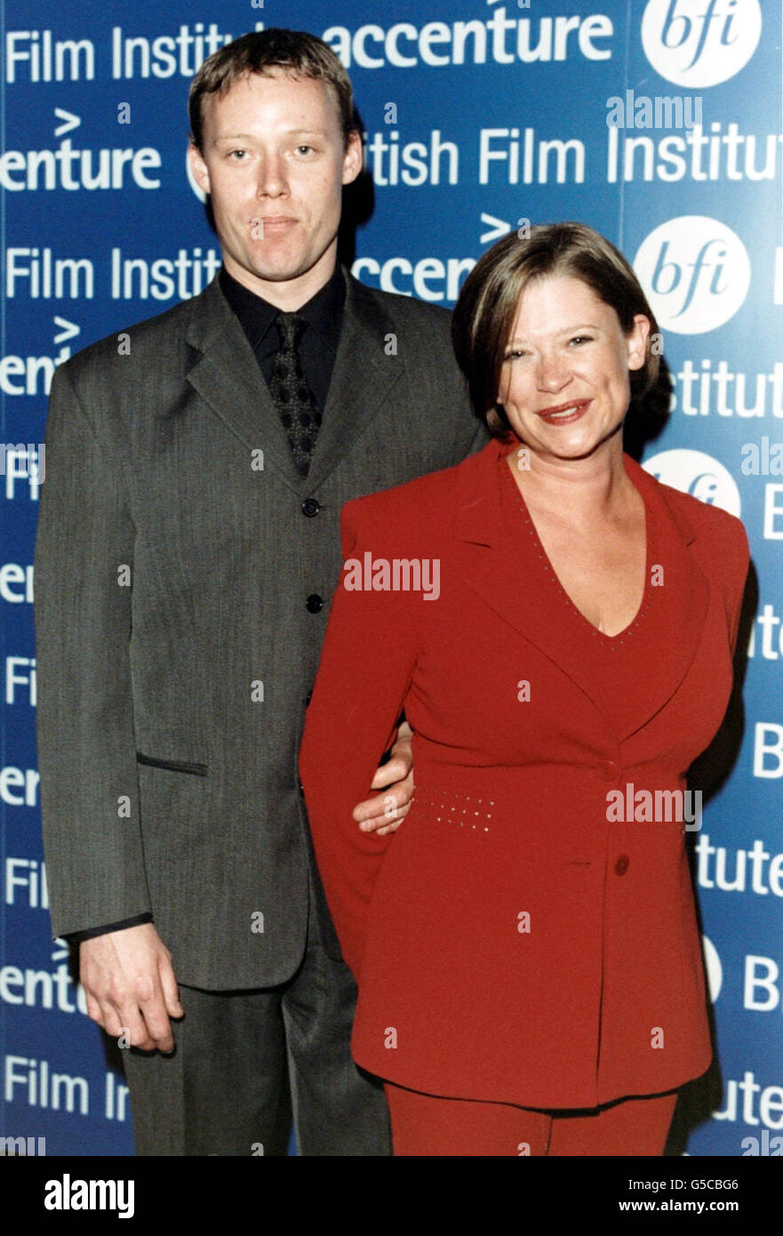 Eastenders actress Hannah Waterman, daughter of Dennis Waterman, with her husband Ricky Groves at the special gala screening of Michael Caine's 1966 film Alfie, held at the Plaza, Lower Regent Street, London. The film is to be re-released on 11/5/2001. Stock Photo
