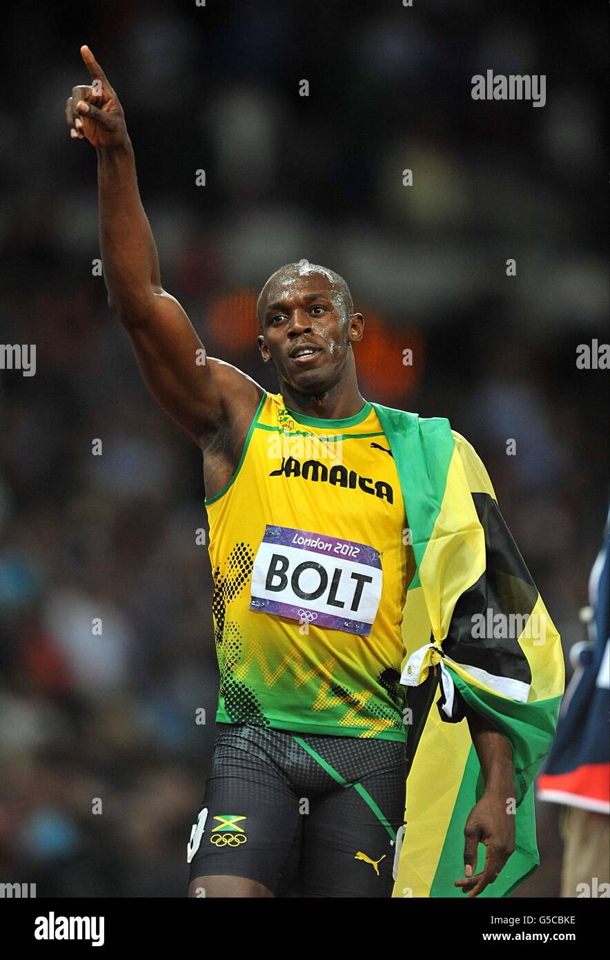 Jamaica's Usain Bolt after winning the men's 100m final at the Olympic ...