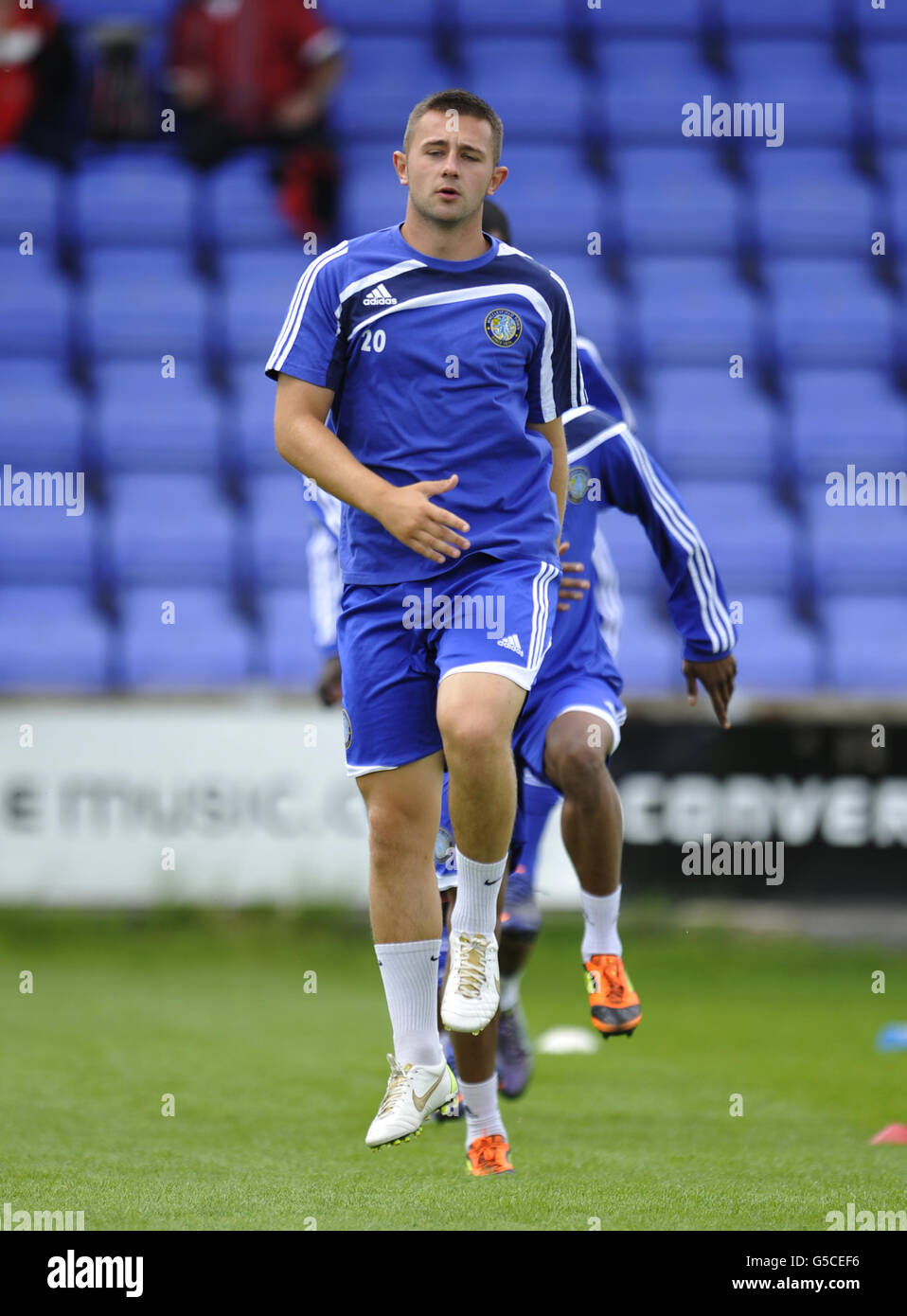 Soccer - Pre Season Friendly - Macclesfield Town - FC United - Moss Rose Stock Photo