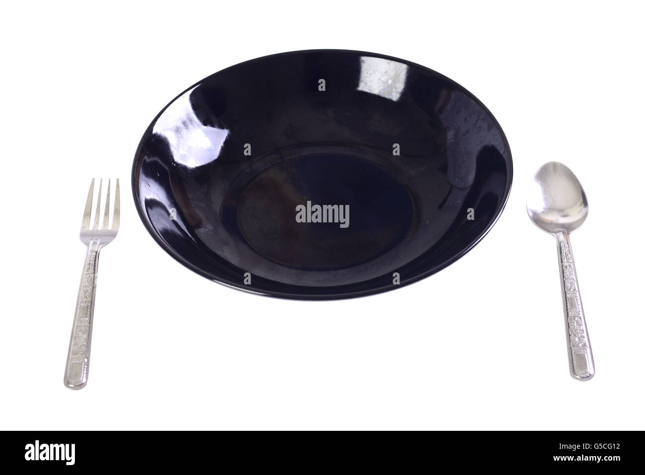 Dinner Plate,spoon and Fork Stock Photo Alamy