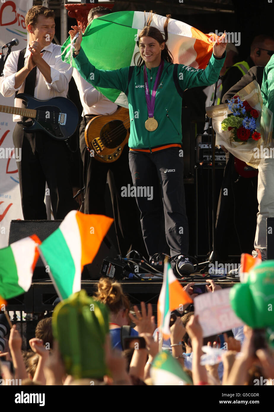 Republic of Ireland's Katie Taylor with her Olympic gold medal with