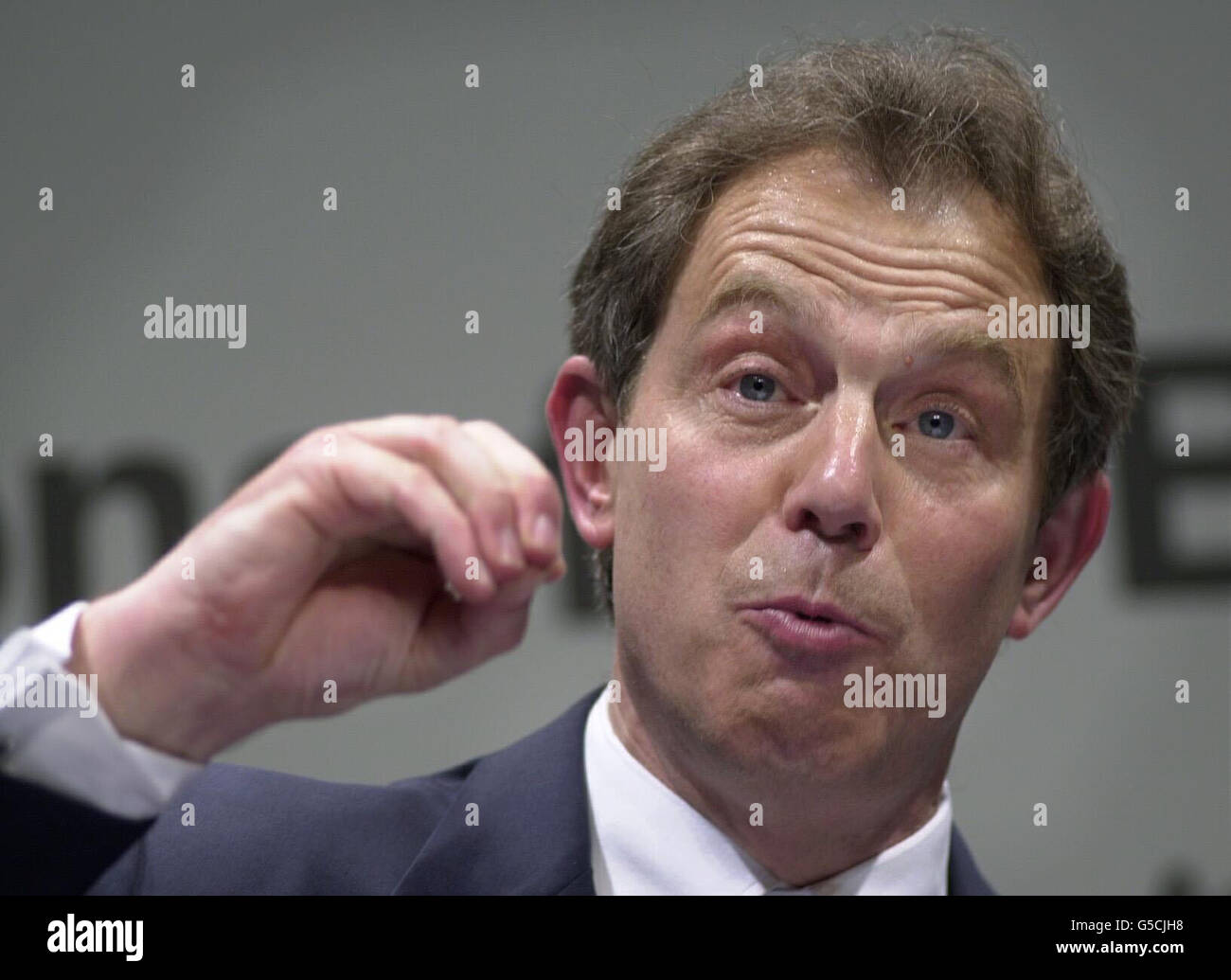 London Blair election speech Stock Photo - Alamy