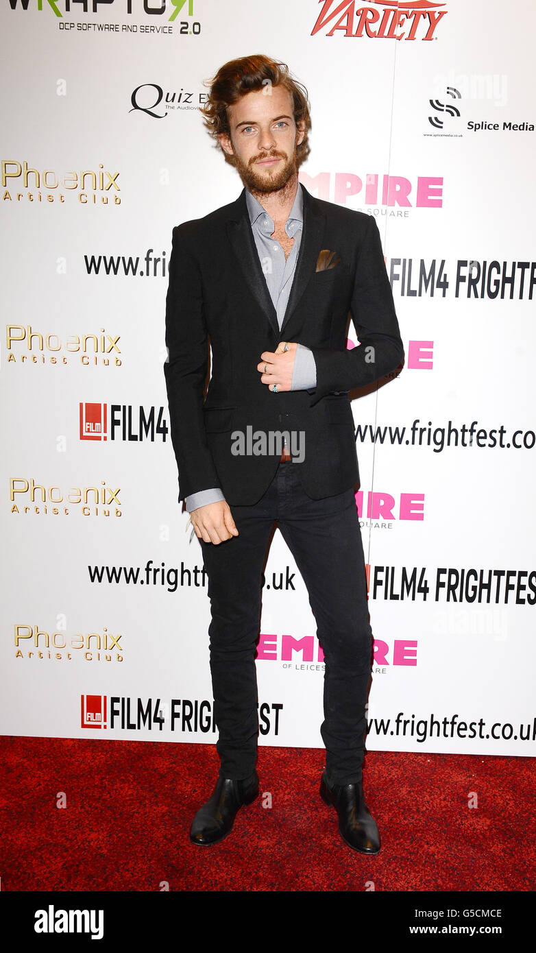 Harry Treadaway arrives at the screening of Cockneys Vs Zombies, as part of the Film 4 Frightfest season, at the Empire Cinema in London. Stock Photo