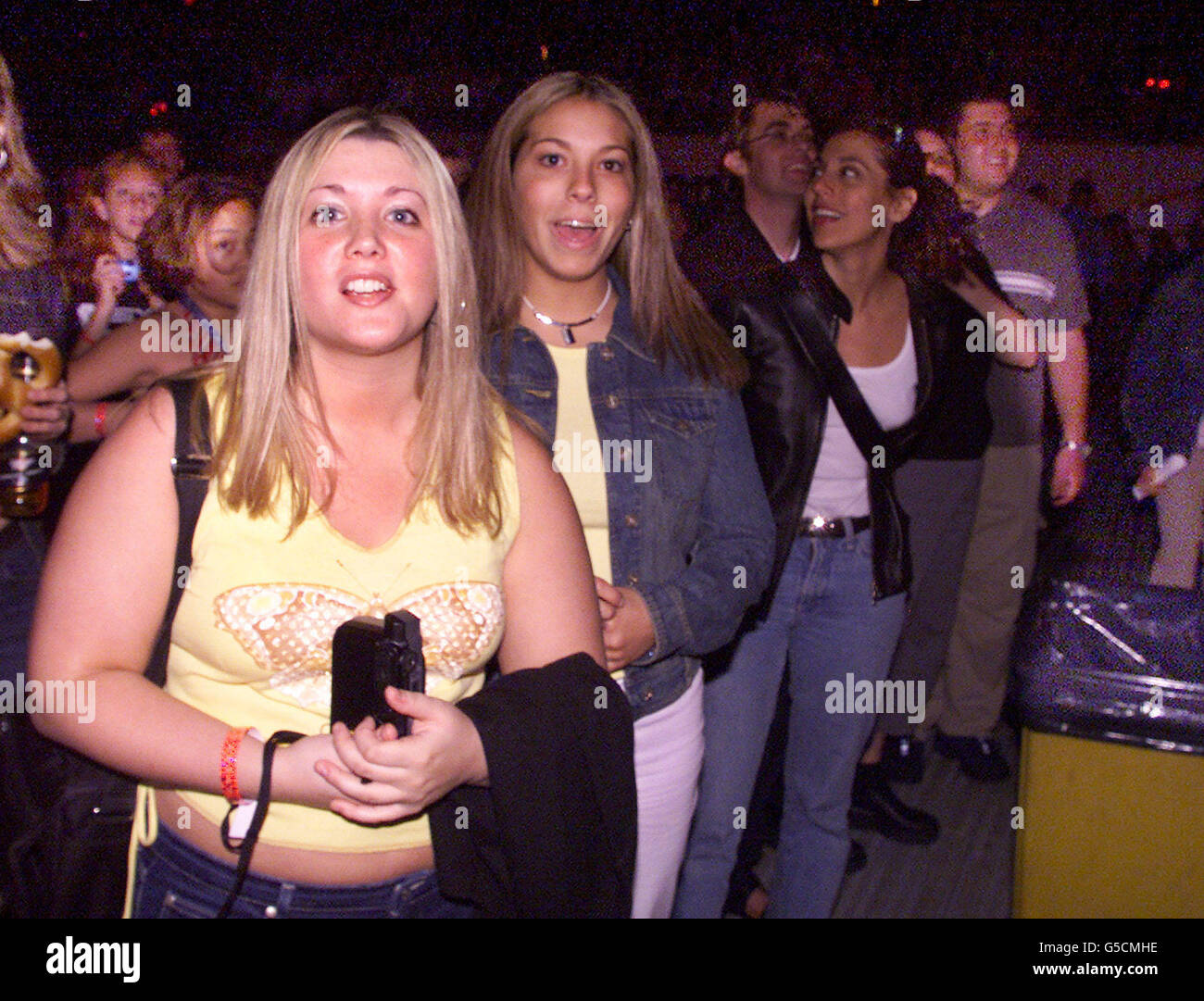 Fans at Nsync in concert at Giants Stadium in East Rutherford, New Jersey. Stock Photo