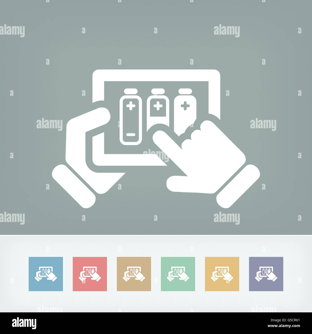 Illustration of tablet battery charge concept Stock Vector Image & Art