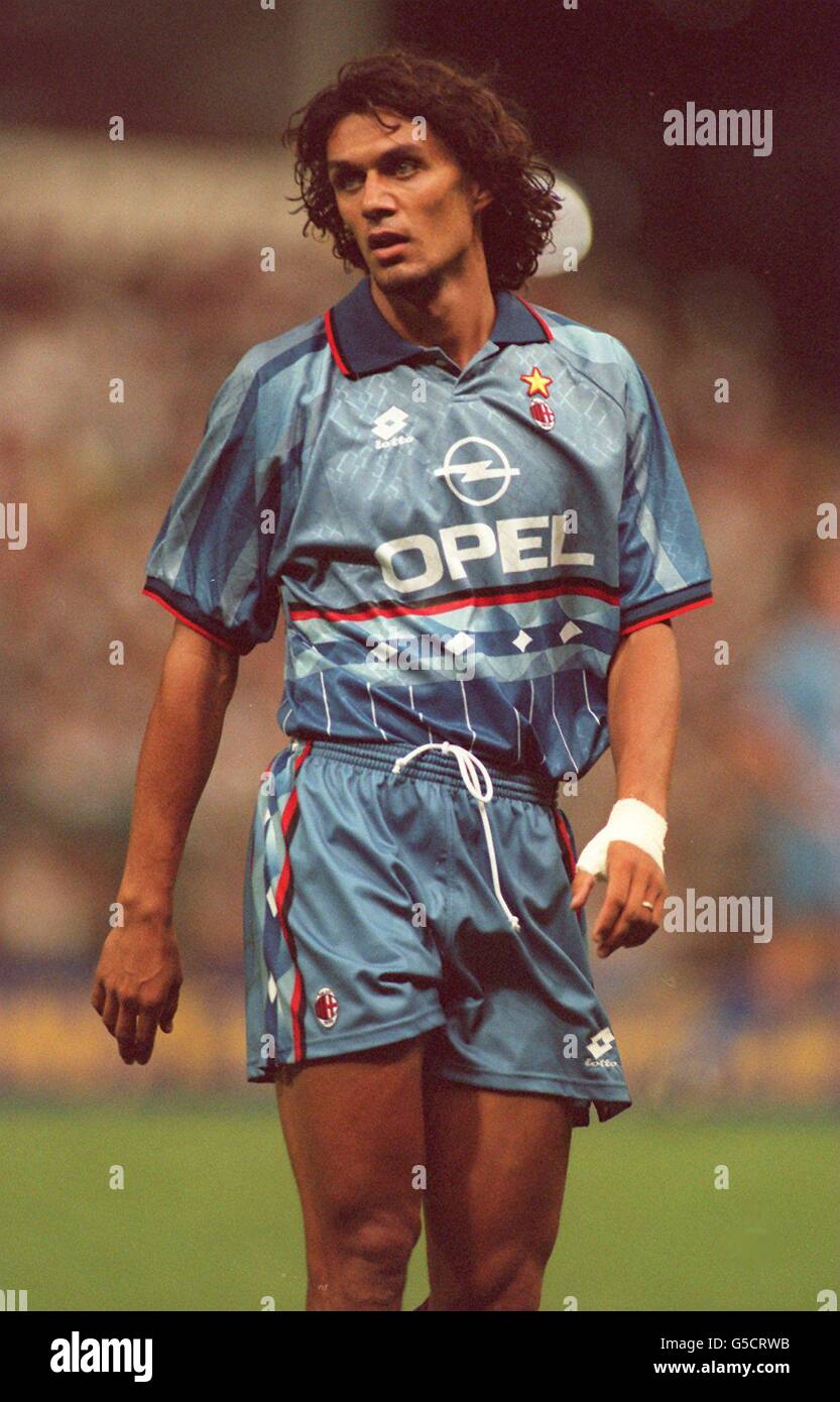 02 aug 95 italian soccer paolo maldini hi-res stock photography