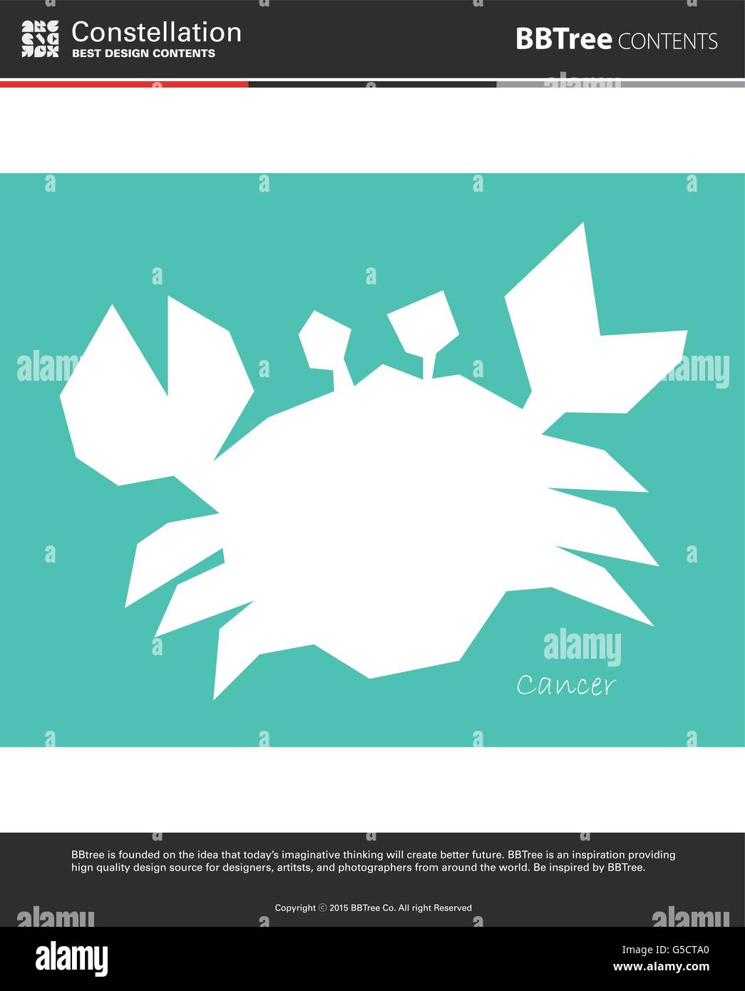 Cancer - Constellations / Horoscopes, Vector Stock Vector