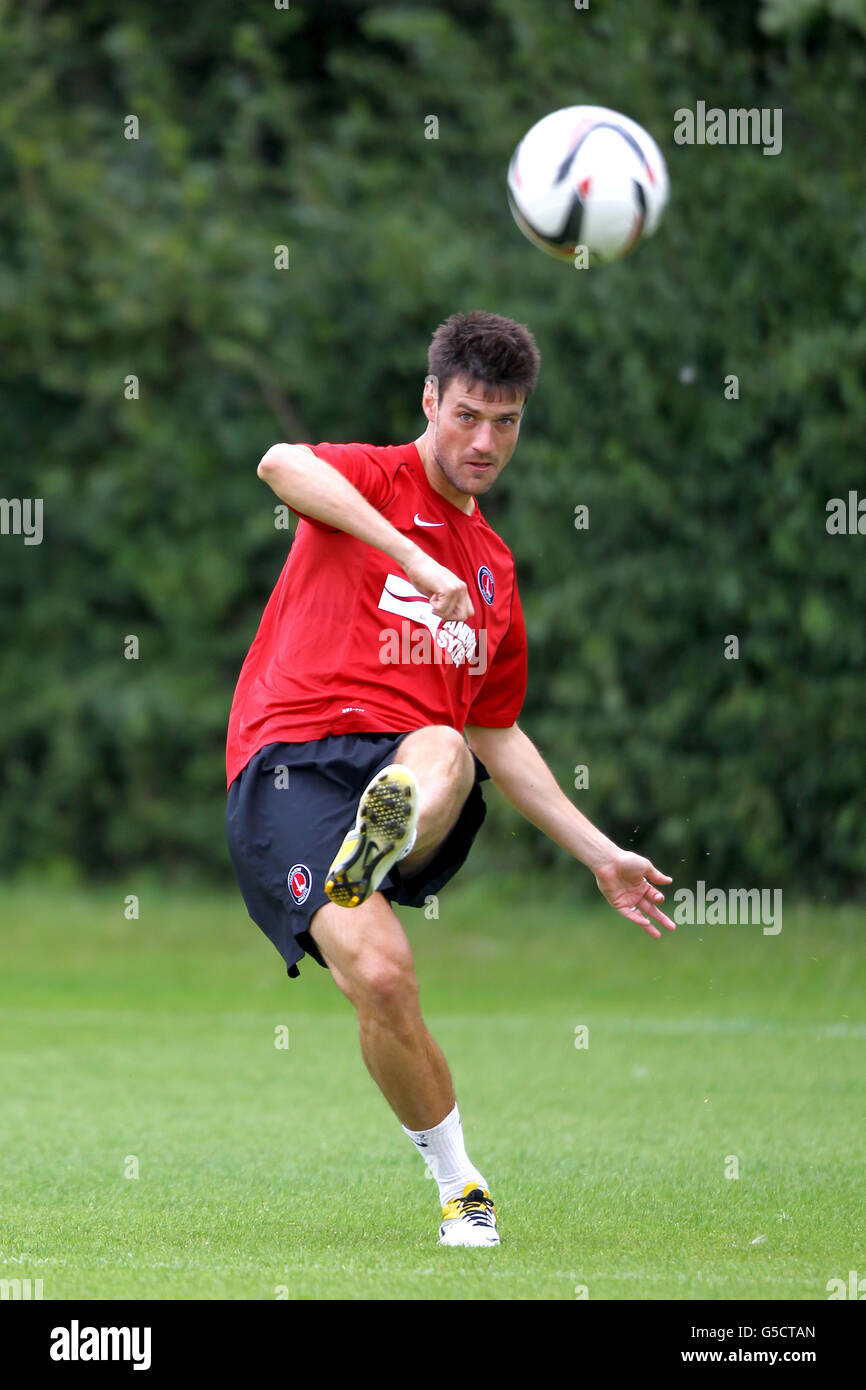 Soccer charlton athletic training and photocall sparrows lane hires