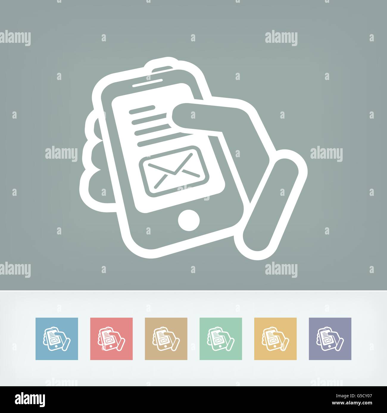 Smartphone e-mail icon Stock Vector Image & Art - Alamy