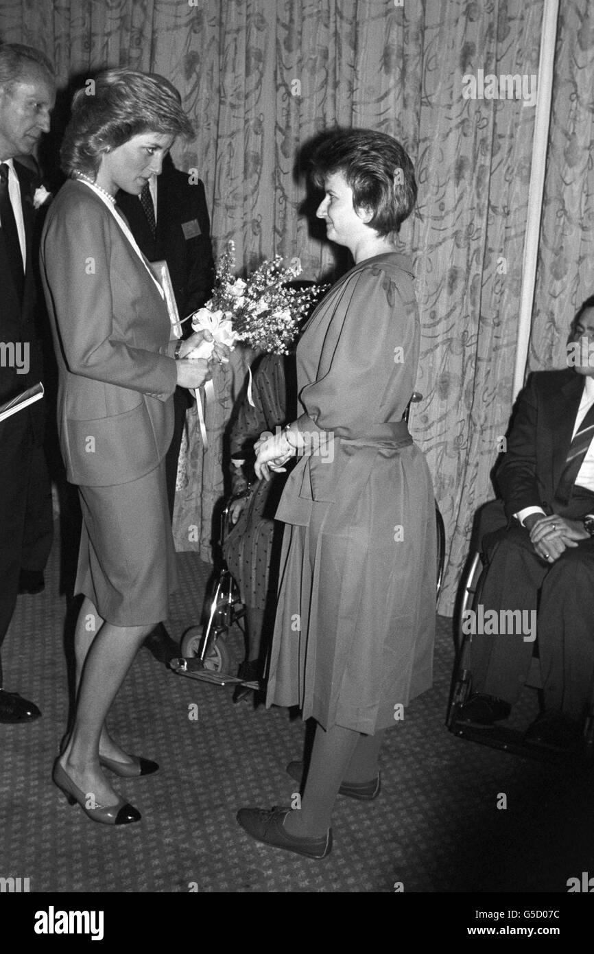 Royalty - Diana Princess of Wales - Paralympics - Grosvenor House Hotel, London Stock Photo