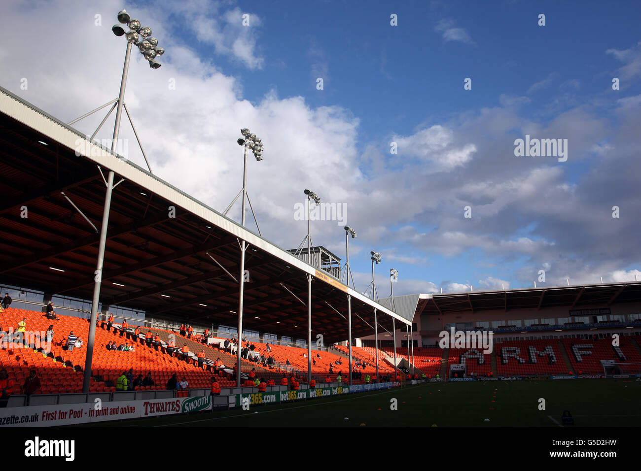 Soccer - npower Football League Championship - Blackpool v Leeds United - Bloomfield Road. General view of Bloomfield Road, home to Blackpool Football Club. Stock Photo