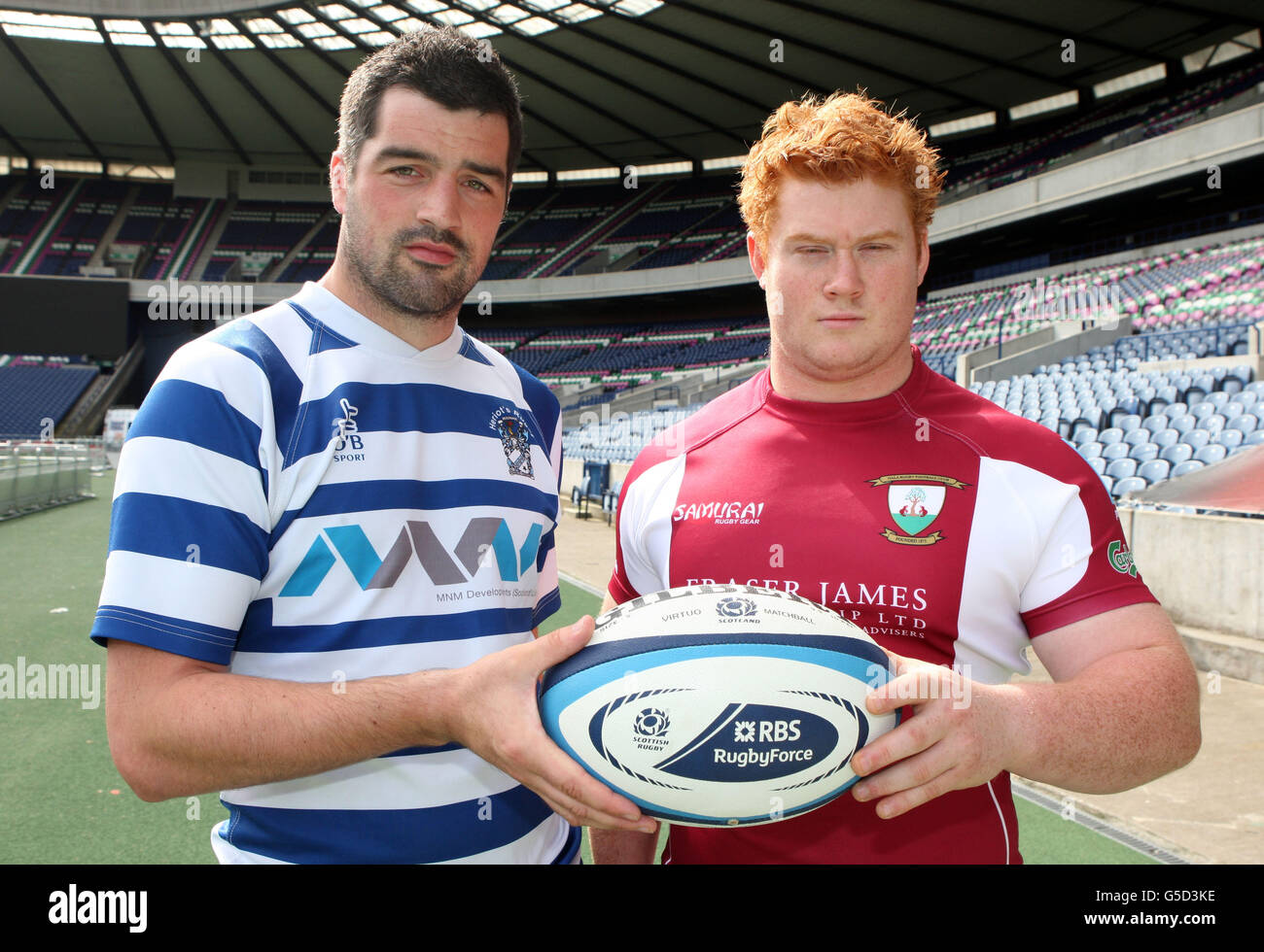 Peter Former Rbs Players from the RBS Premier Division during a photocall at Murrayfield ...