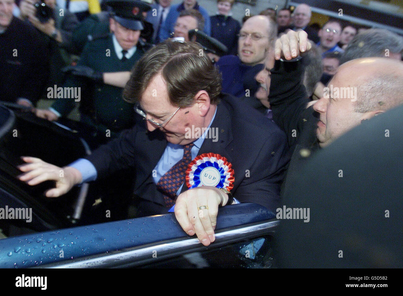 Elections Ulster Trimble win Stock Photo