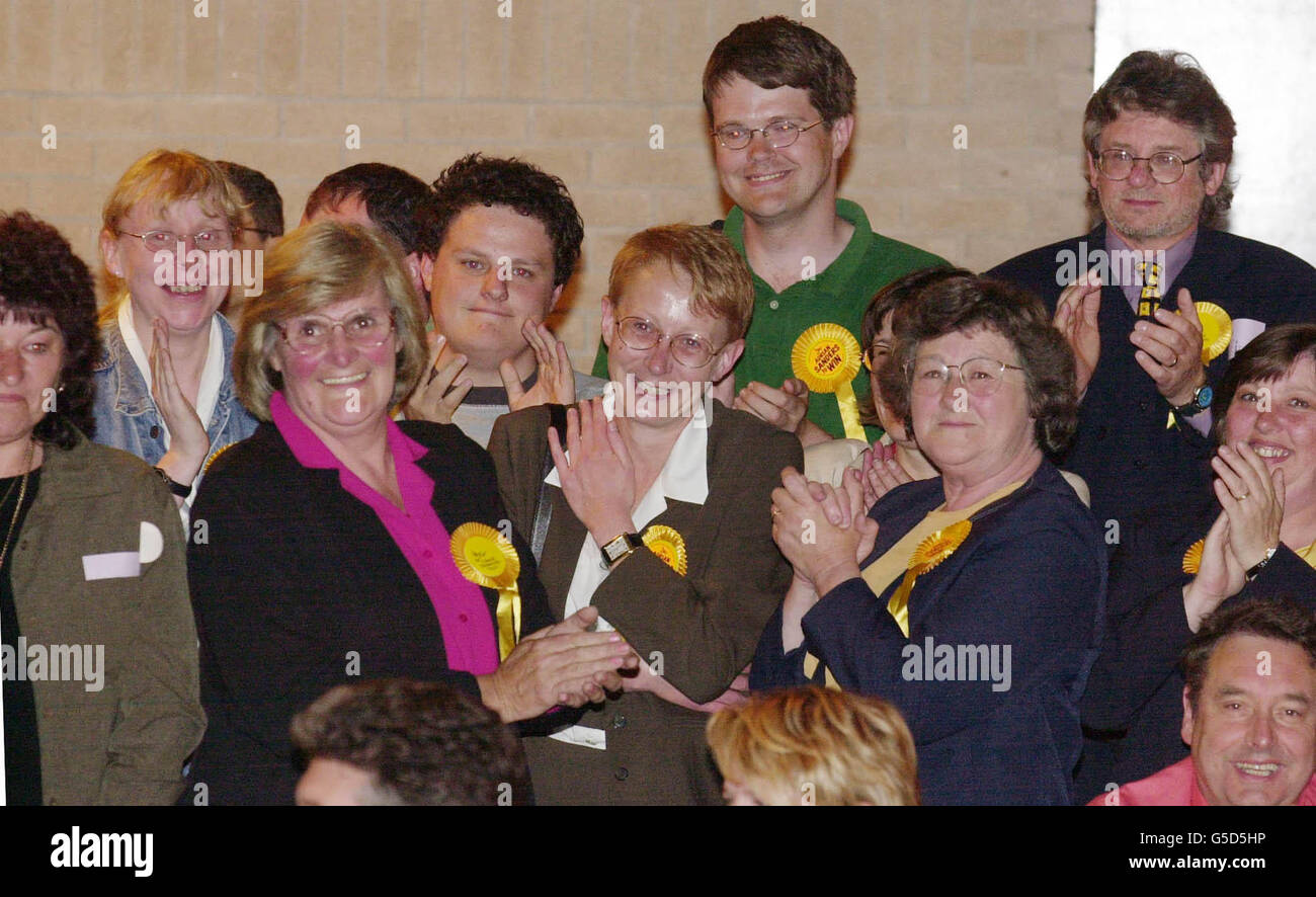 Alison (centre in brown jacket with glasses) wife of Adrian Sanders