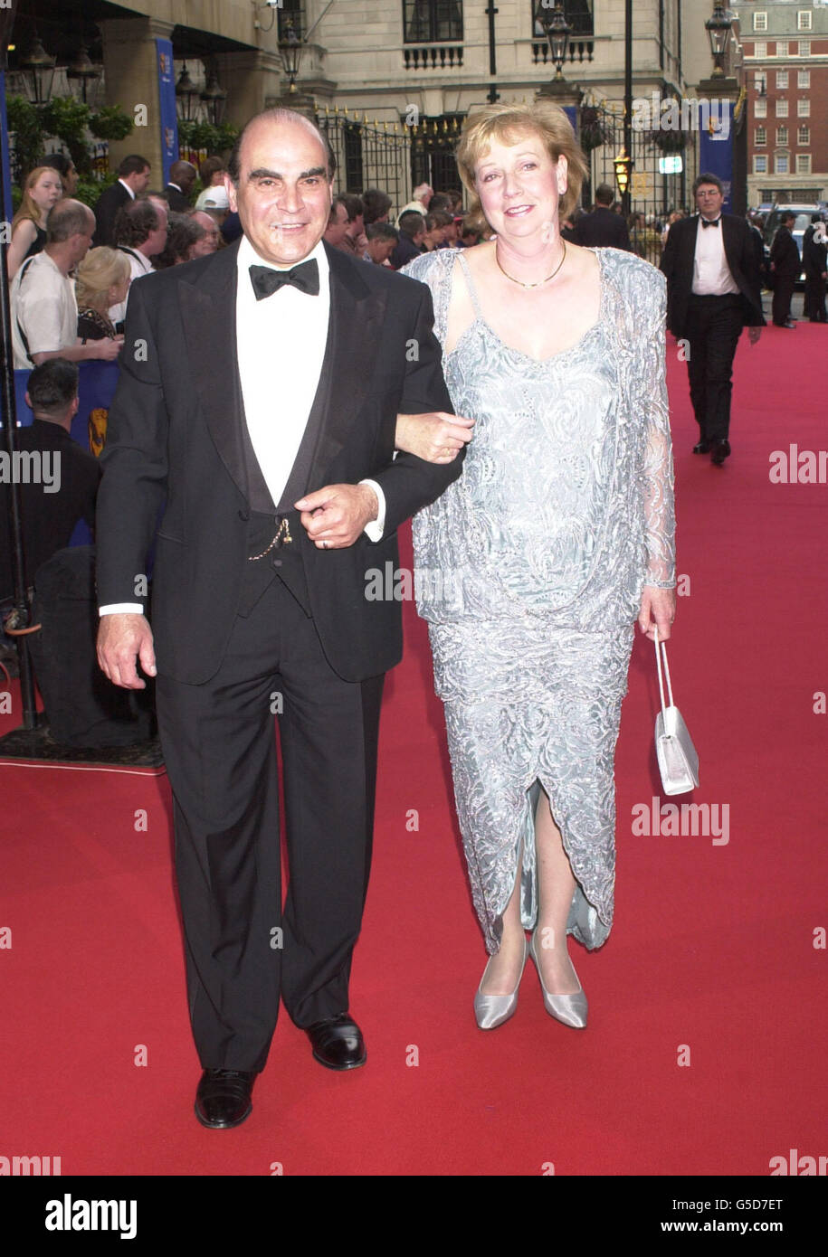 Actor David Suchet with his wife Sheila arrives at the British Academy Television Awards at the Grosvenor House Hotel in London. Stock Photo