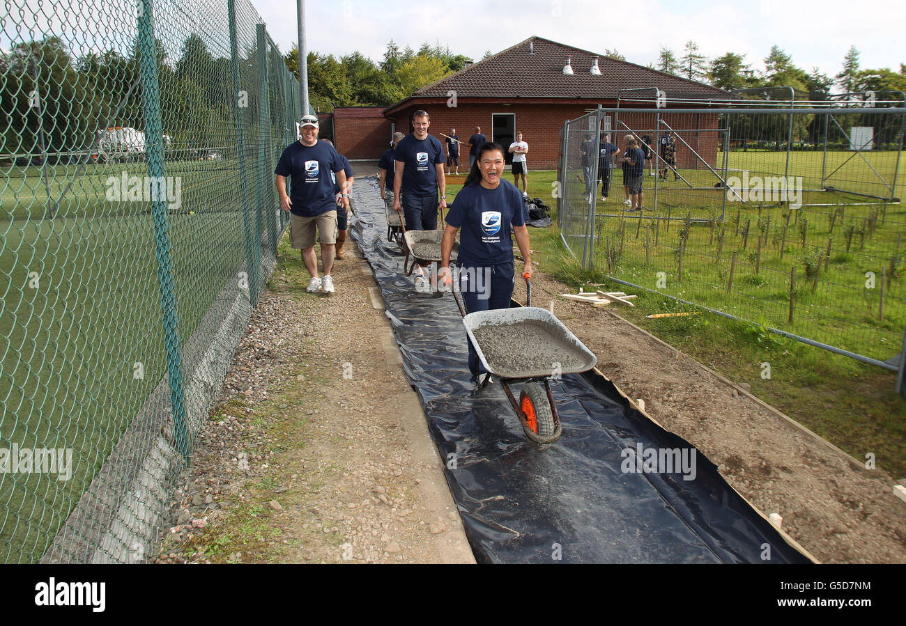 Scotland internationals Mary Lafaiki and Alastair Kellock take part in