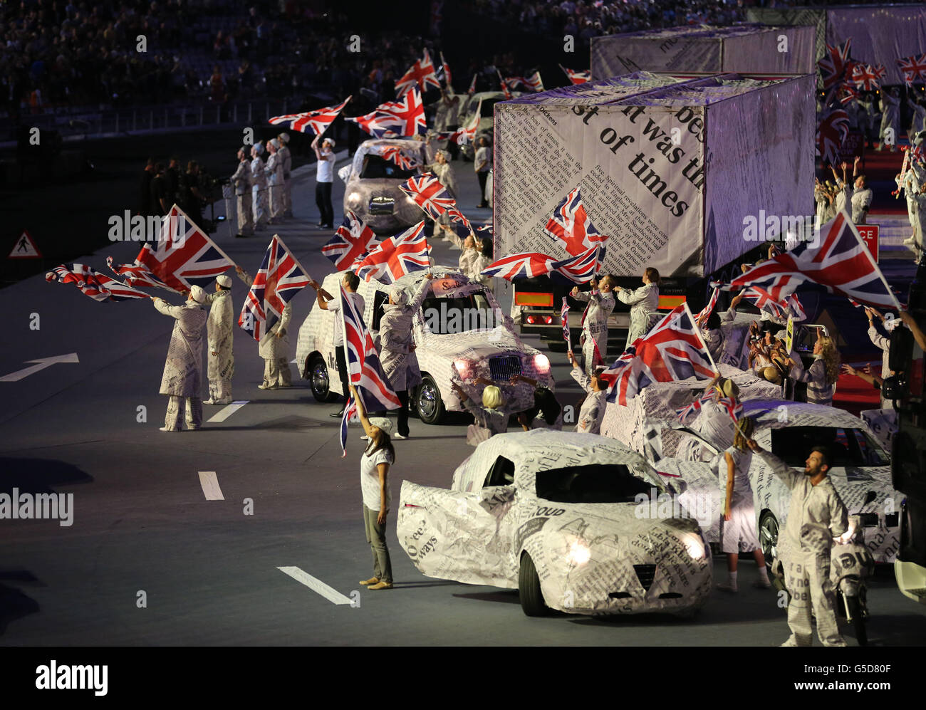 London Olympic Games Day 16. Performers during the Olympic Games Closing Ceremony at the