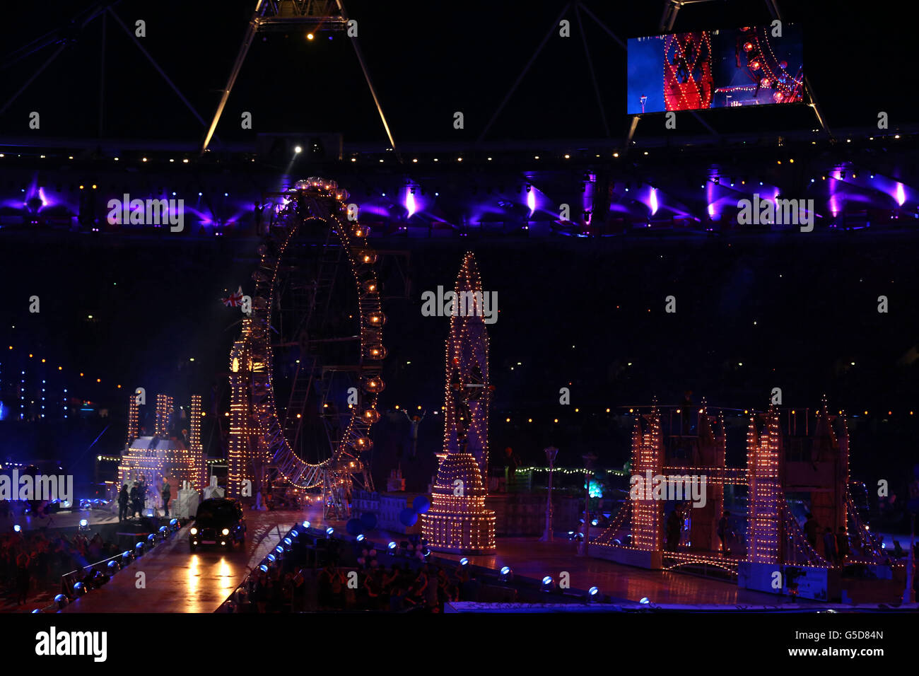 Entertainment during the Olympic Games Closing Ceremony at the Olympic