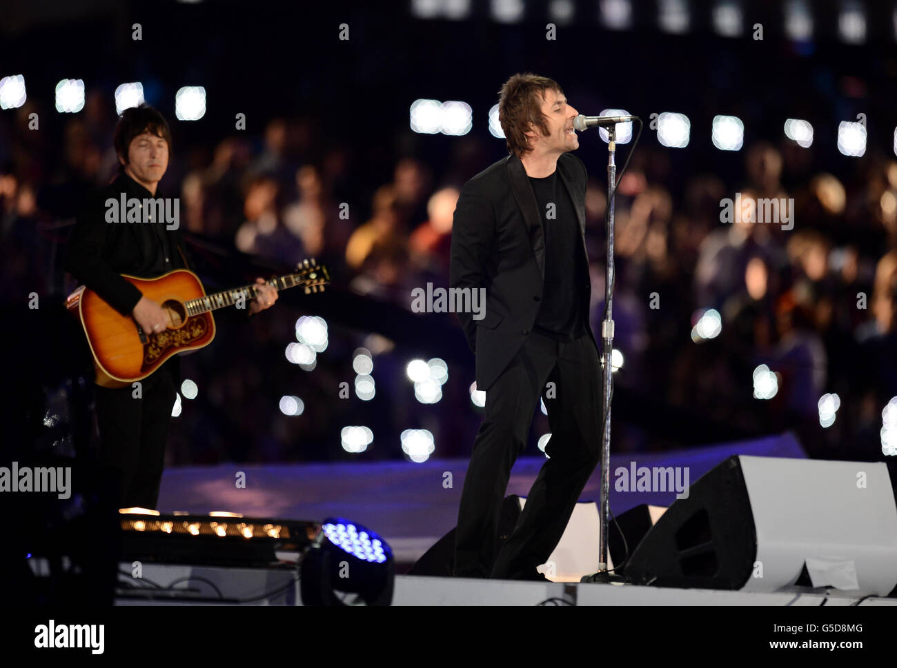 London Olympic Games - Day 16. Liam Gallagher performs during the