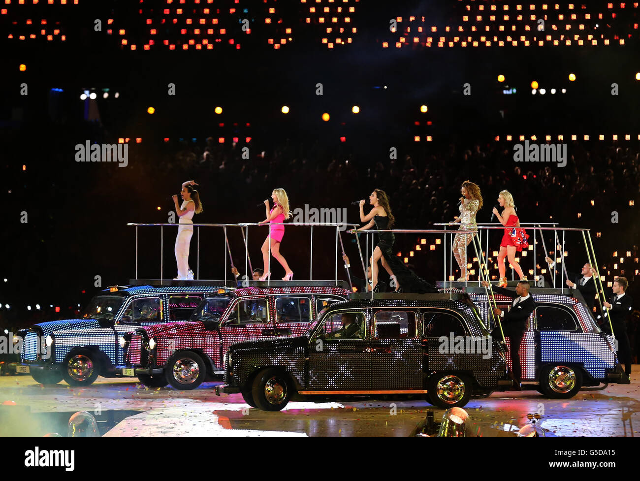 The Spice Girls perform during the Closing Ceremony of the London 2012