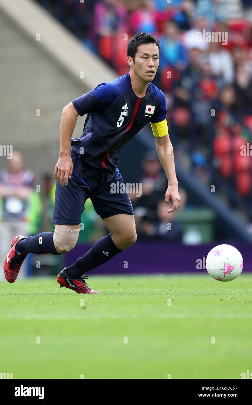 Japan's Maya Yoshida during the Spain v Japan, Mens Football, First Round, Group D match at Hampden Park, Glasgow. Stock Photo