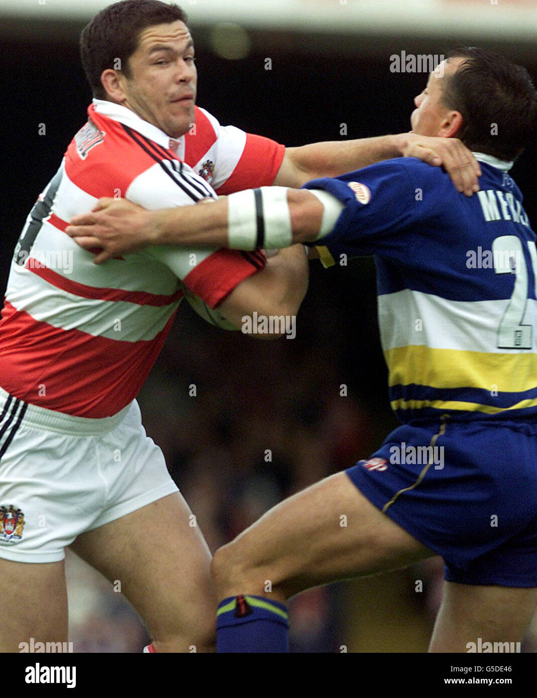 Warr v Wigan Super League Rugby Stock Photo