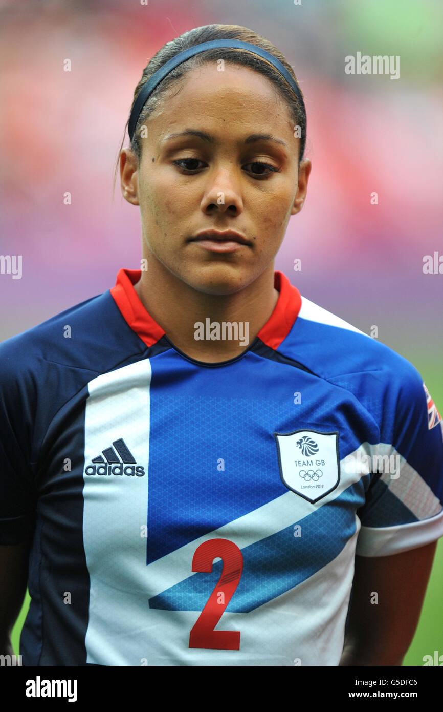 United Kingdom's Alex Scott during the Quarter Final match against Canada and at the City of Coventry Stadium, during day seven of the London Olympics. Stock Photo