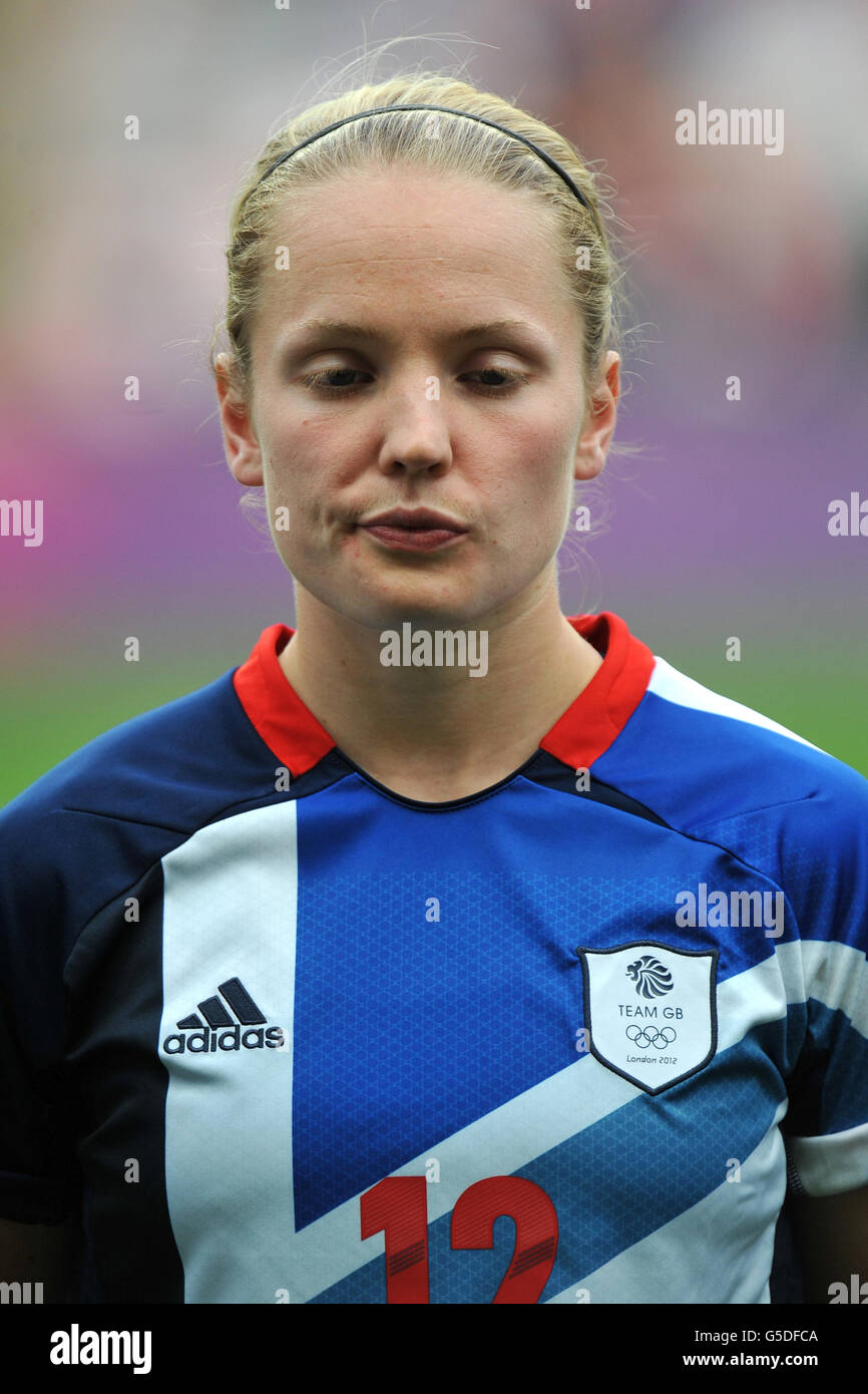 United Kingdom's Kim Little during the Quarter Final match against Canada and at the City of Coventry Stadium, during day seven of the London Olympics. Stock Photo