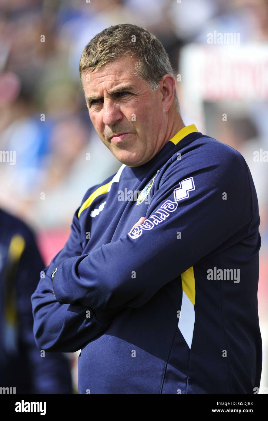 Bristol Rovers manager Mark McGhee during the npower Football League Two match at the Memorial Stadium, Bristol. Stock Photo