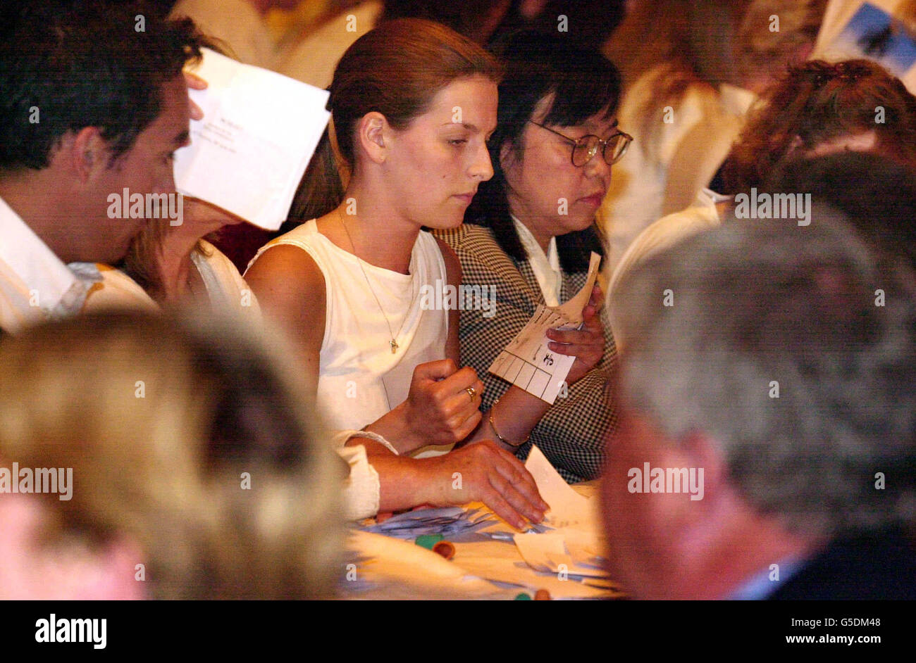 Ballot papers are counted for the Torbay Constituency at the Riviera