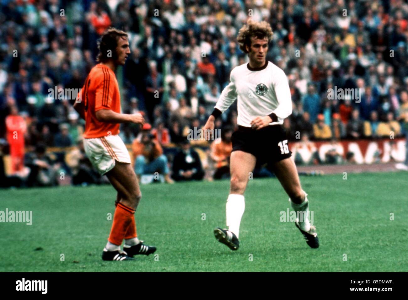 Soccer - 1974 FIFA World Cup West Germany - Final - West Germany v Netherlands - Olympiastadion, Munich Stock Photo